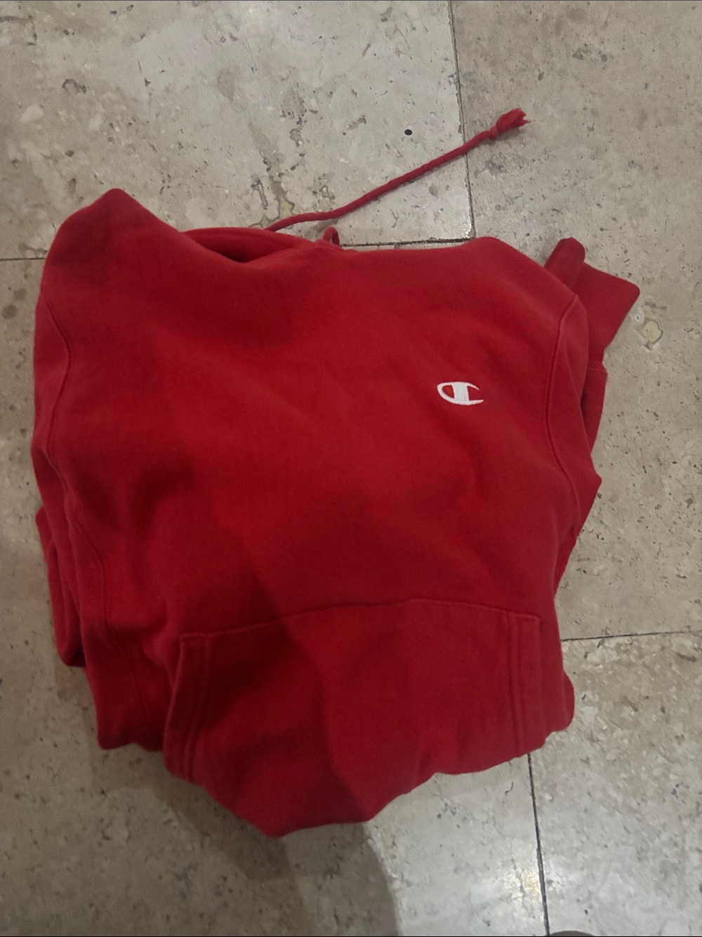 Champion Red Kids Sweatshirt with Classic C Logo